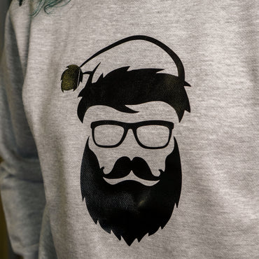 Santa Hipster Grey Felpa